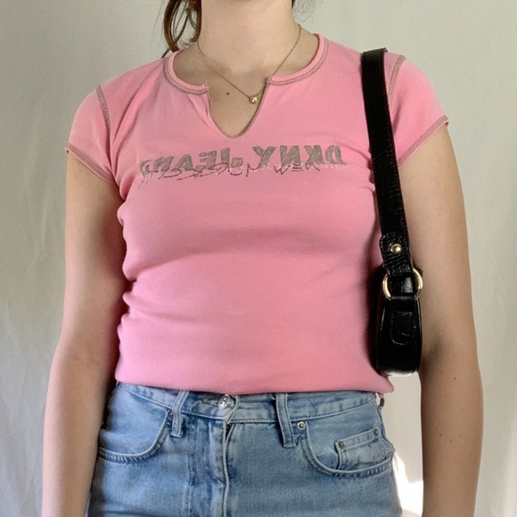 Vintage Y2K DKNY Jeans Baby Tee